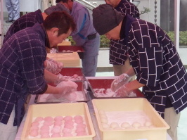 もちつき　振る舞い　出張　大阪